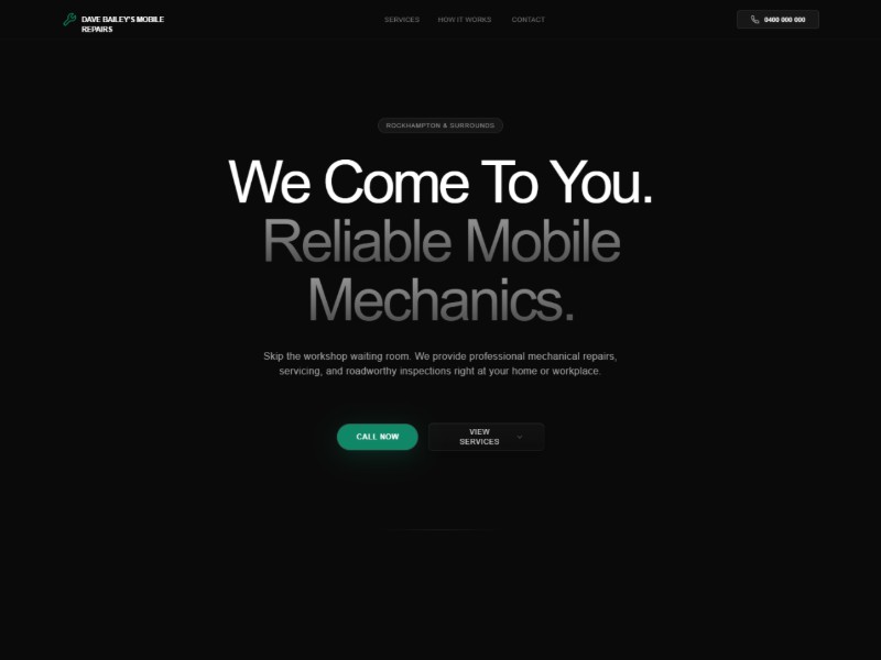 Preview for Mobile Mechanic Landing Page Template