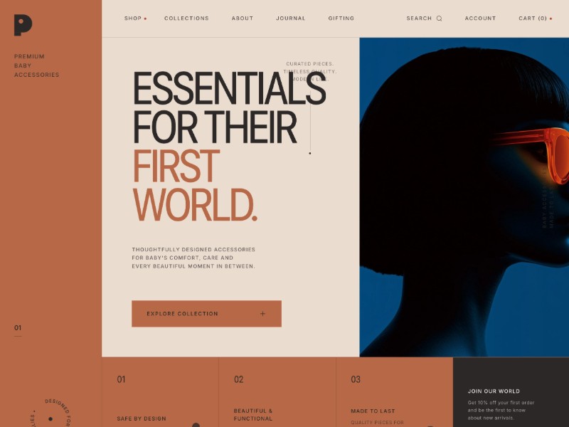 Preview for Minimalist E-commerce Baby Accessories Template