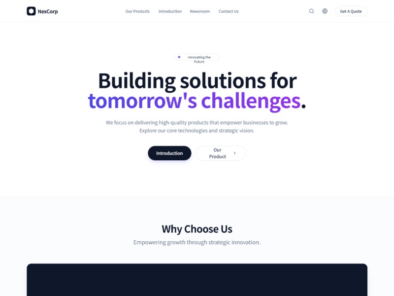 Preview for Enterprise Tech Landing Page Template
