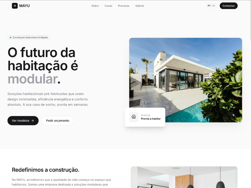 Preview for Modular Housing Landing Page Template