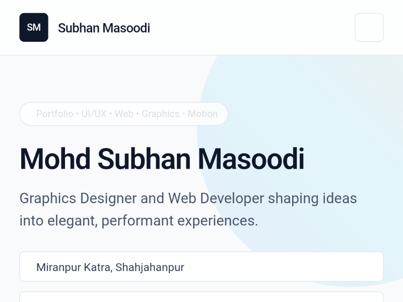 Preview for Creative Portfolio Landing Page Template