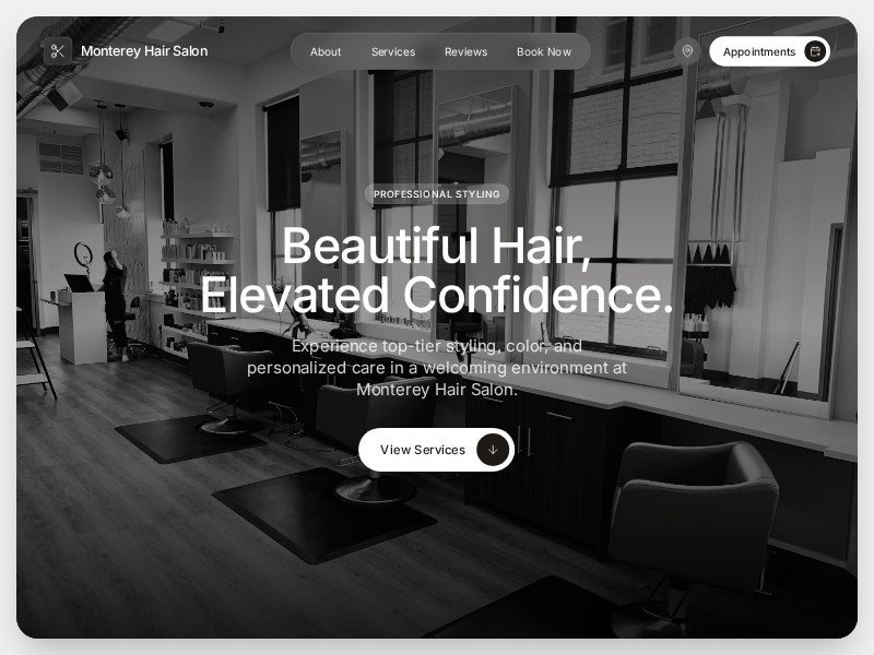 Preview for Hair Salon Landing Page Template