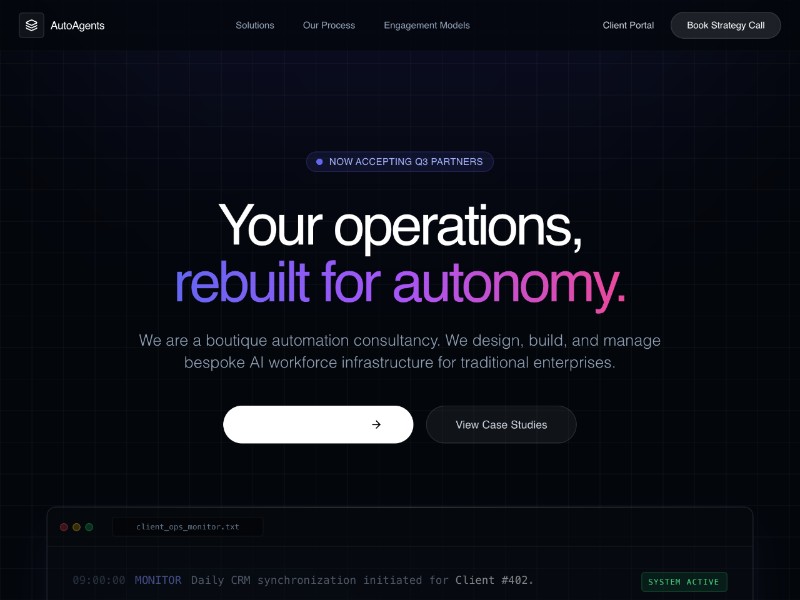 Preview for Automation Consultancy Landing Page Template