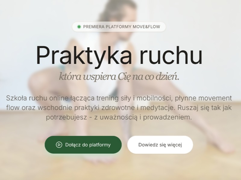 Preview for Move & Flow – platforma świadomego ruchu online