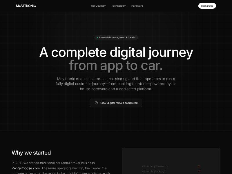 Preview for Movitronic Mobility SaaS Landing Page Template