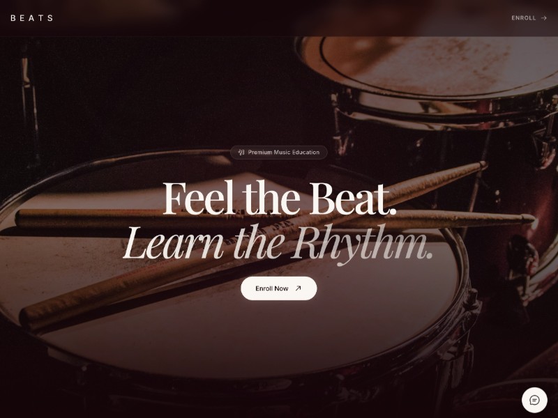 Preview for Music Academy Landing Page Template
