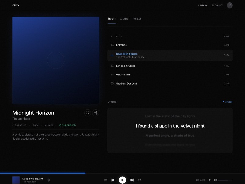 Preview for Music Album Player Template