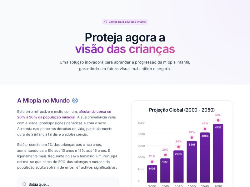 Preview for Pediatric Eye Care Landing Page Template