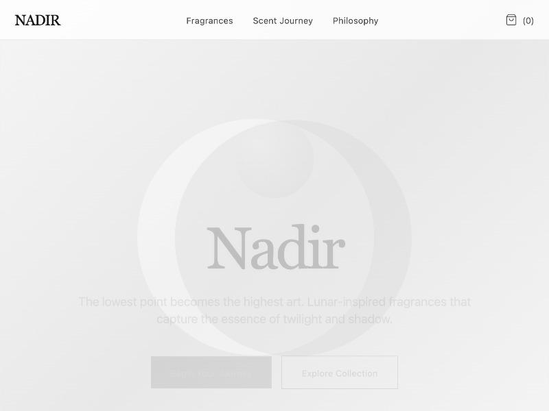 Preview for Nadir Fragrance Landing Page Template
