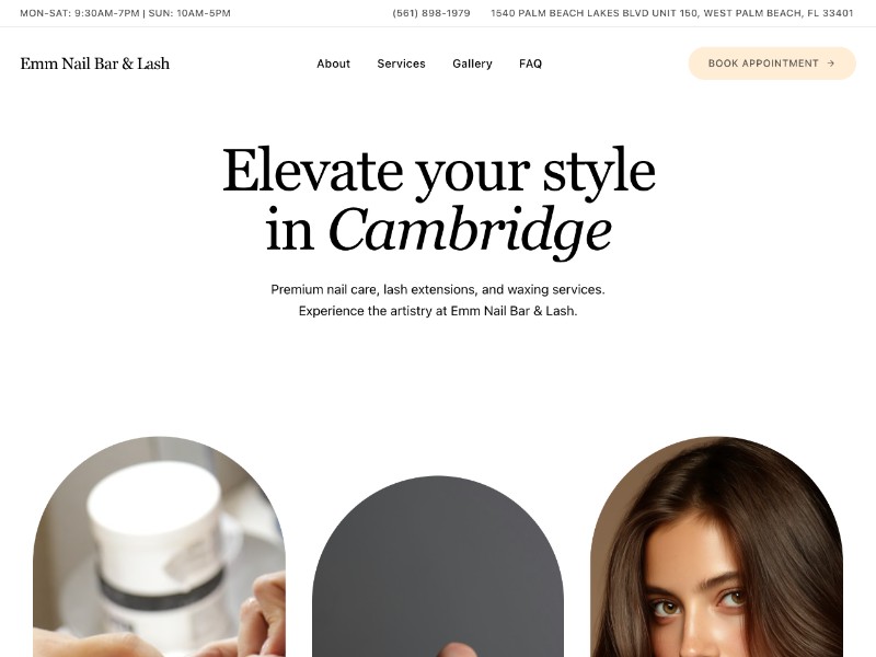 Preview for Nail & Lash Salon Landing Page Template