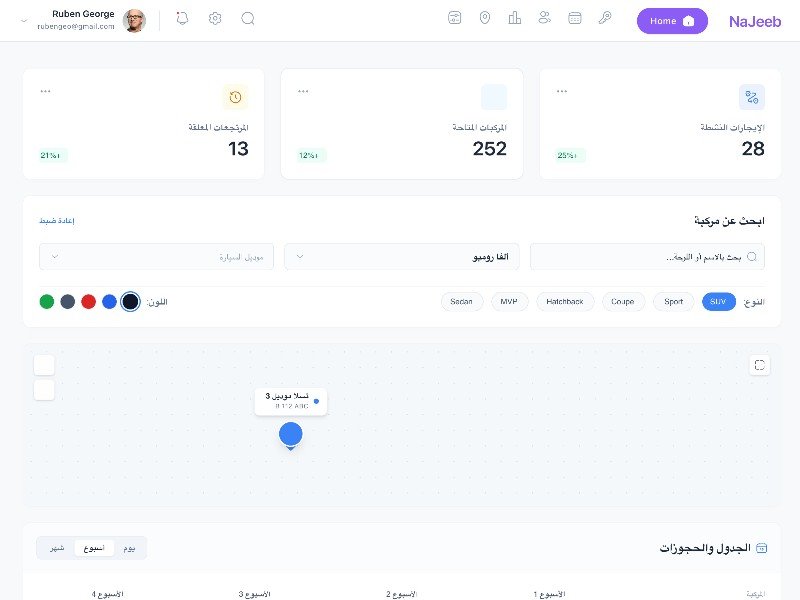 Preview for Enterprise Car Rental Dashboard Template