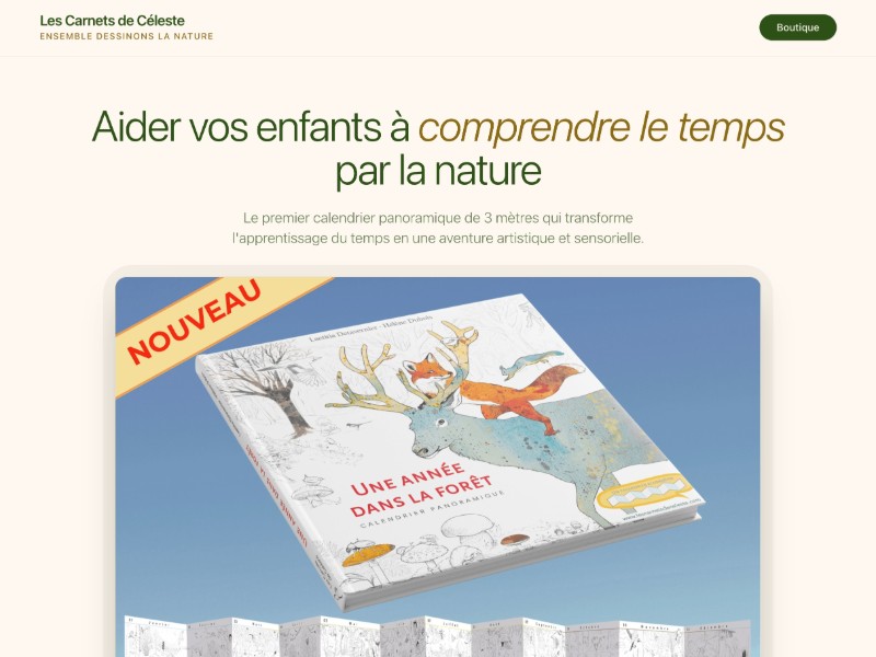 Preview for Nature Education E-commerce Landing Page Template
