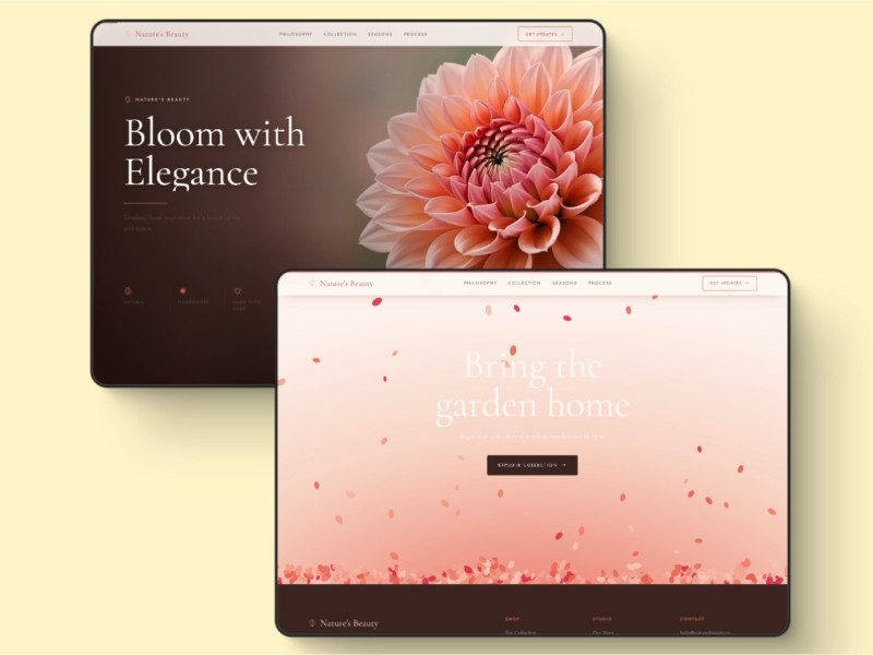 Preview for Nature's Beauty Floral Landing Page Template