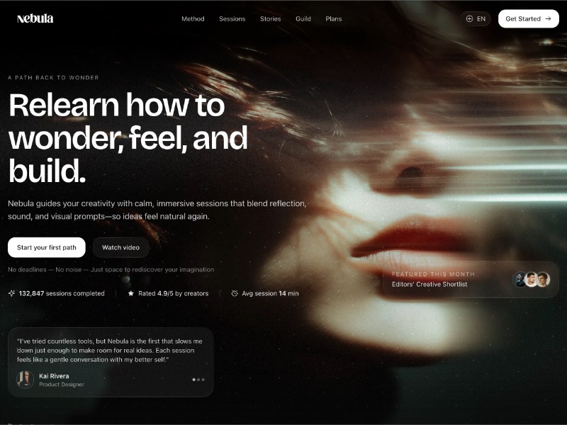 Preview for Nebula Creative Agency Landing Page Template