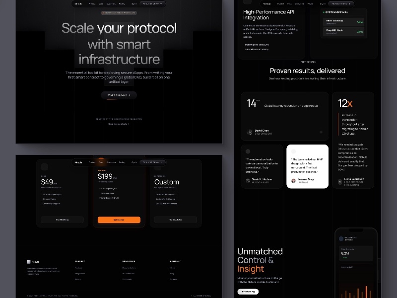 Preview for Nebula Web3 Infrastructure Landing Page Template