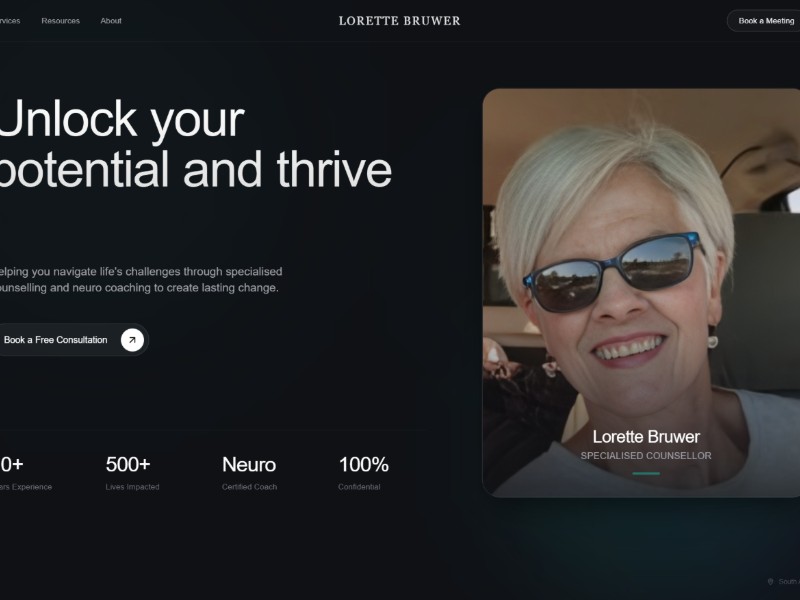Preview for Neuro Coach & Counsellor Landing Page Template
