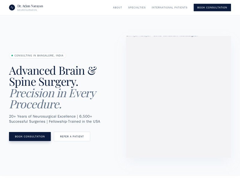 Preview for Dr.Anjun Narayan - Neurosurgeon 