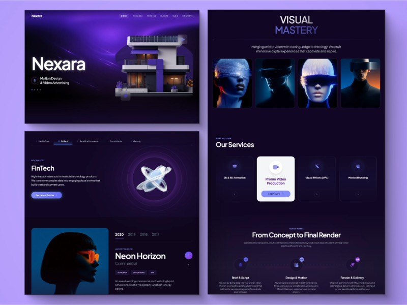 Preview for Motion Graphics Agency Landing Page Template