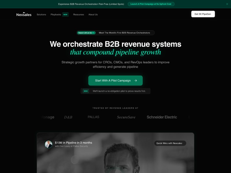 Preview for B2B Revenue Orchestration Landing Page Template