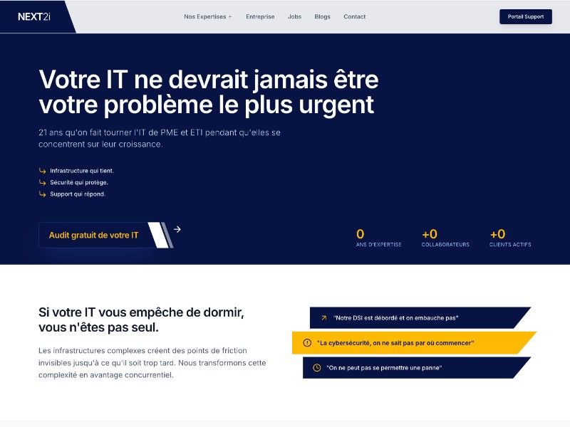 Preview for IT Infrastructure & Cybersecurity Landing Page Template