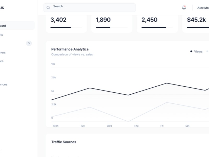 Preview for Nexus Admin Dashboard Template