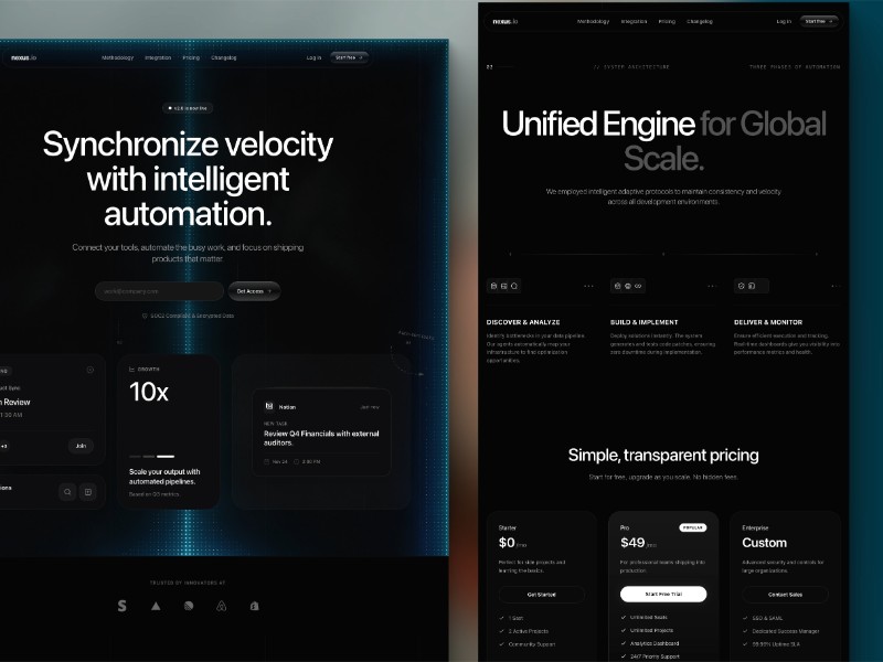 Nexus.io SaaS Landing Page Template