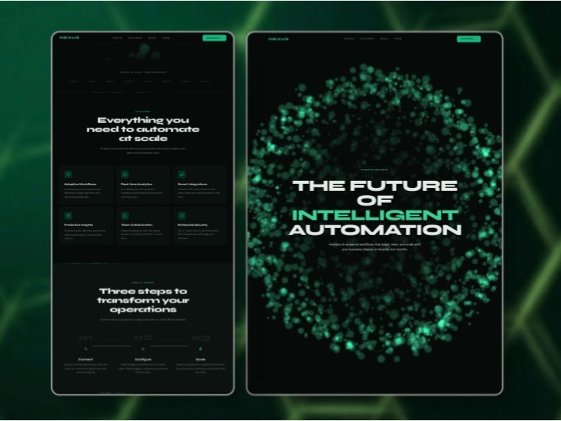 Preview for AI Automation SaaS Landing Page Template