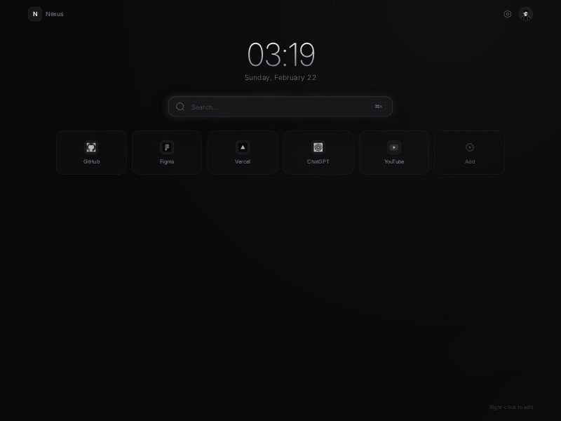 Preview for New Tab Dashboard Landing Page Template