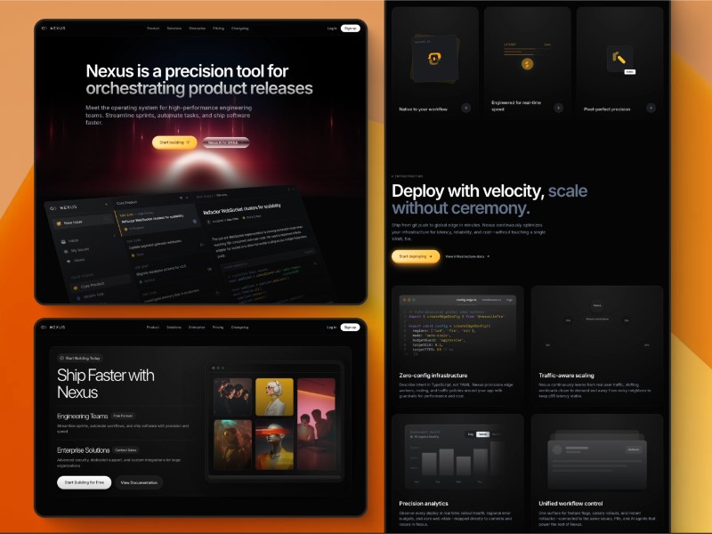 Preview for Nexus Engineering Workflow Landing Page Template