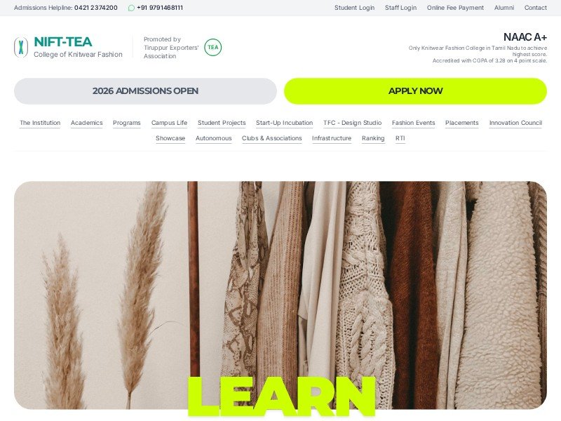 Preview for Fashion College Landing Page Template