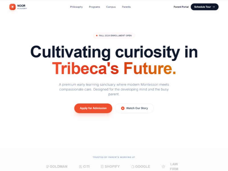 Preview for Early Education Landing Page Template