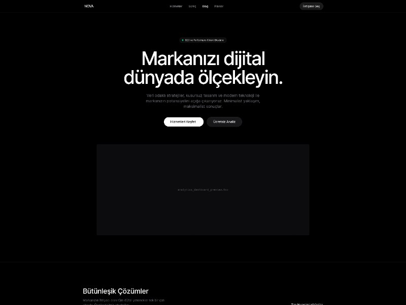 Preview for NOVA Digital Agency Landing Page Template