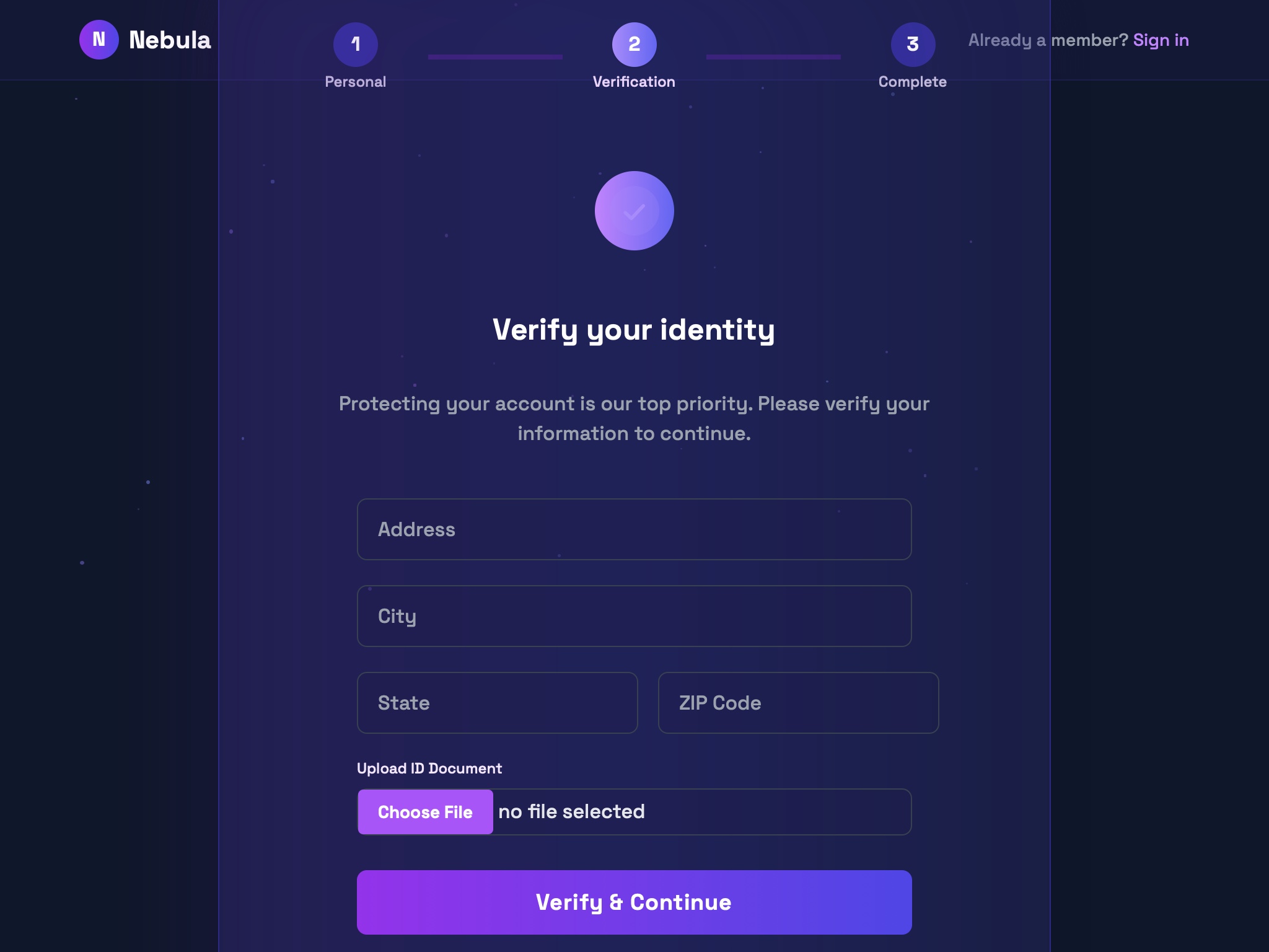 Preview for Multi-Step Account Verification UI