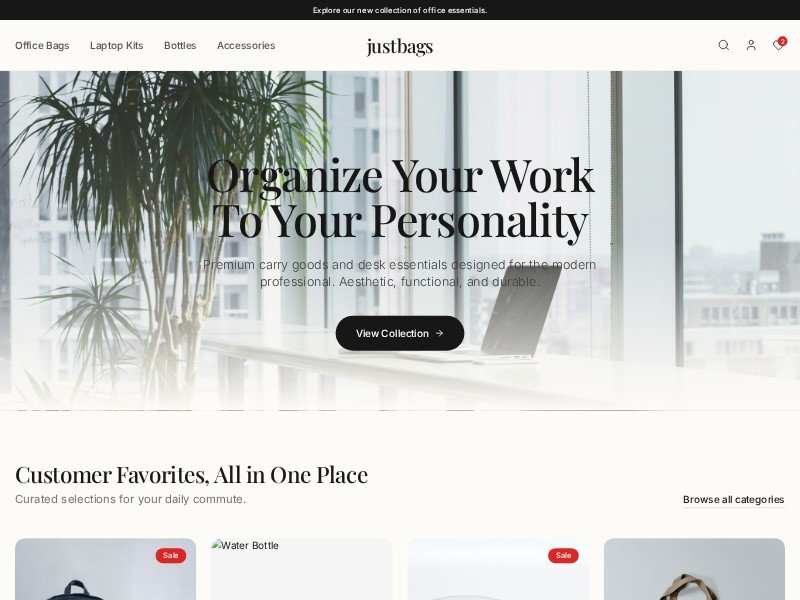 Preview for Office Essentials E-commerce Landing Page Template