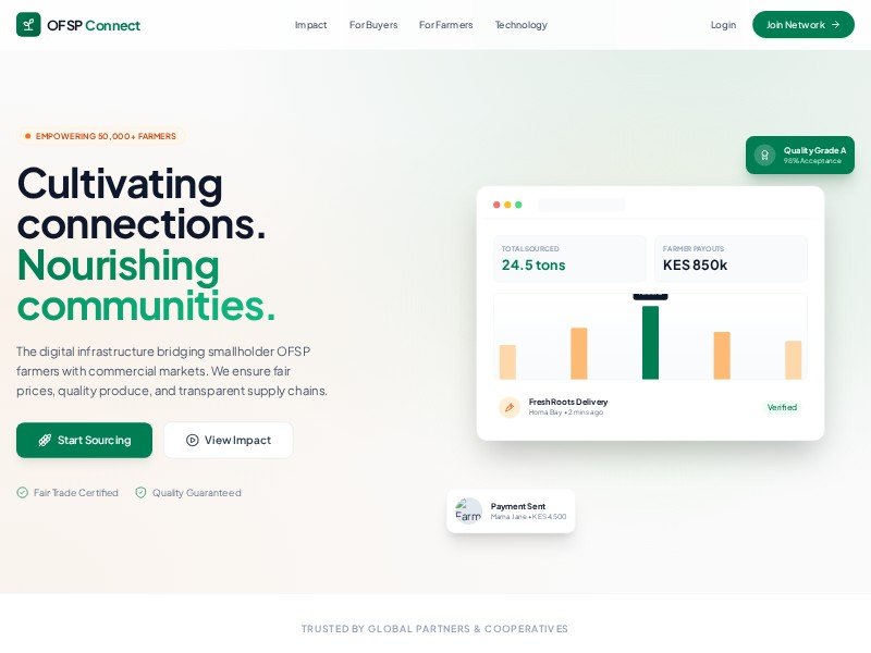 Preview for Agritech Farmer Network Landing Page Template