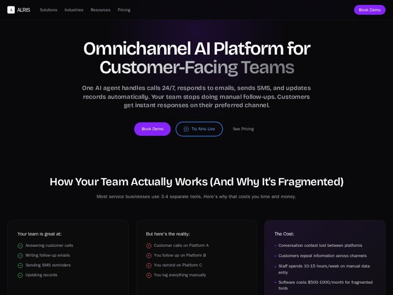 Preview for Omnichannel AI Landing Page Template
