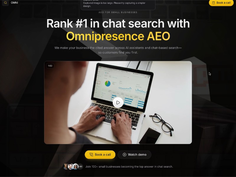 Preview for Omnipresence AEO Agency Landing Page Template