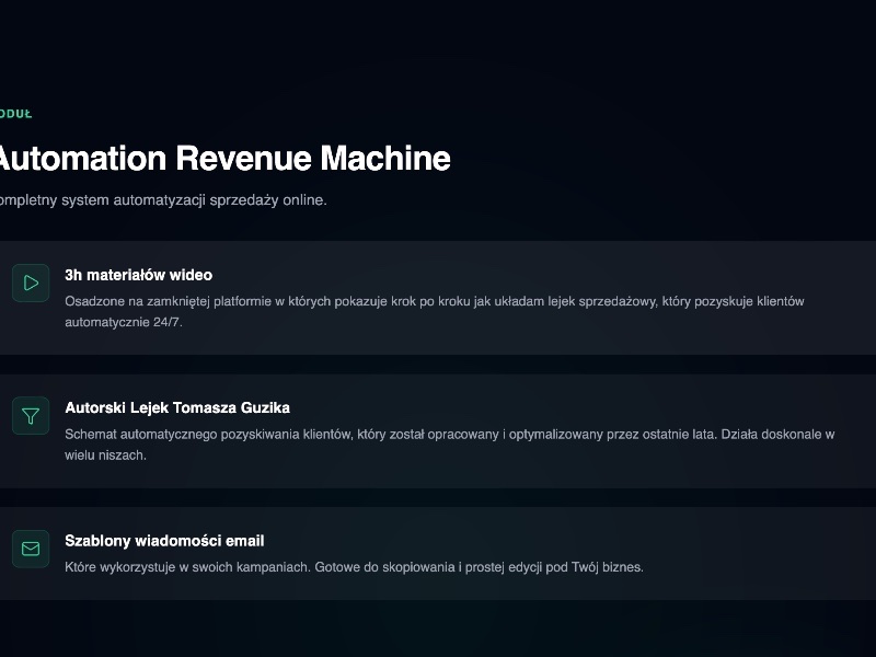 Preview for Online Course Product Sections Template