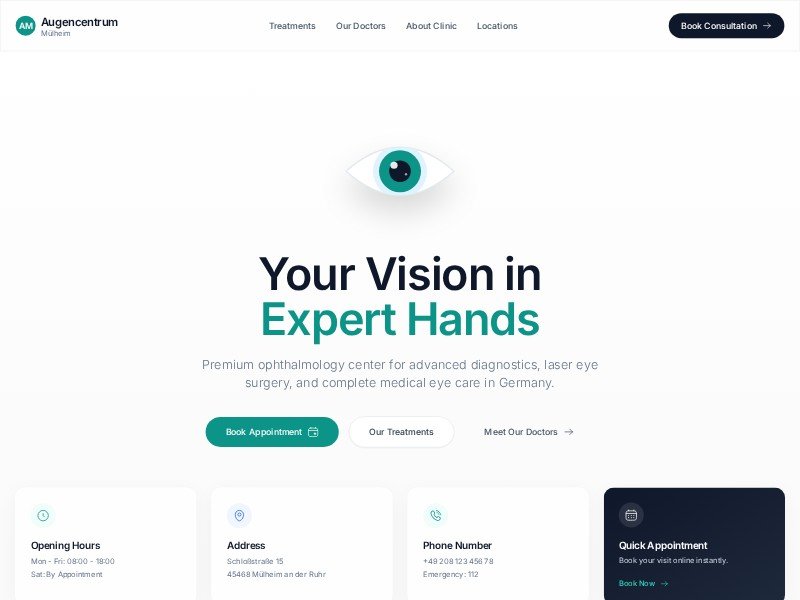 Preview for Ophthalmology Clinic Website Template