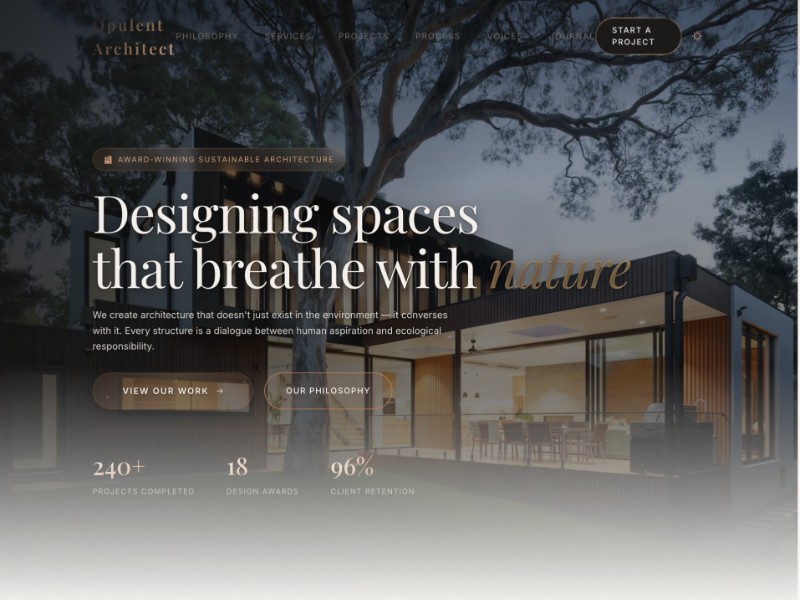 Preview for Opulent Architect Sustainable Design Template
