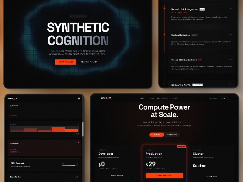 Preview for Enterprise AI Infrastructure Landing Page Template