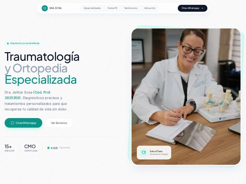 Preview for Ortopedista y Traumatóloga Landing Page Template