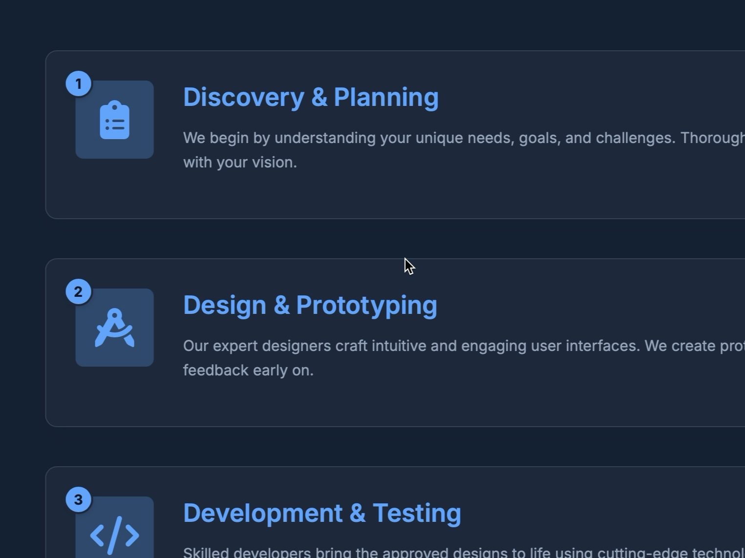 Preview for Process Steps with Interactive Icons