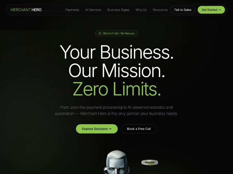 Preview for Payment Solutions Landing Page Template