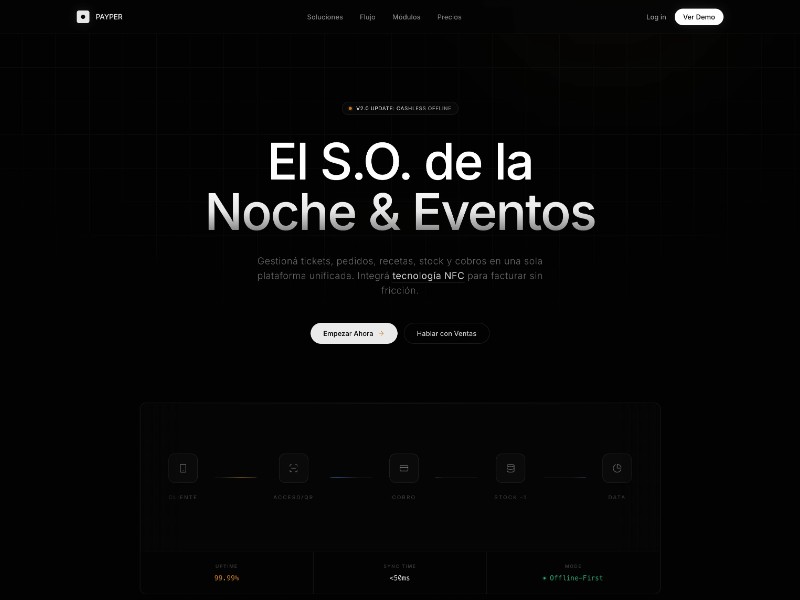 Preview for PAYPER Nightlife & Events Landing Page Template
