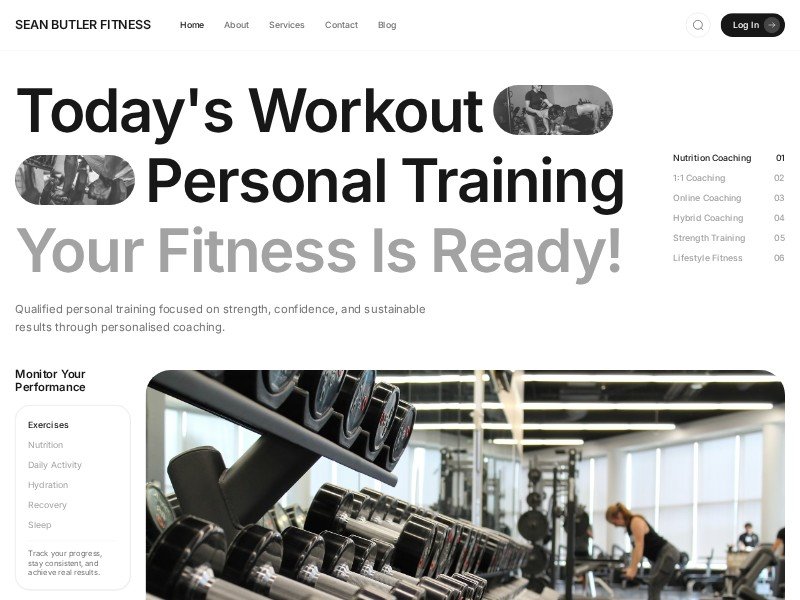Preview for Personal Trainer Fitness Landing Page Template