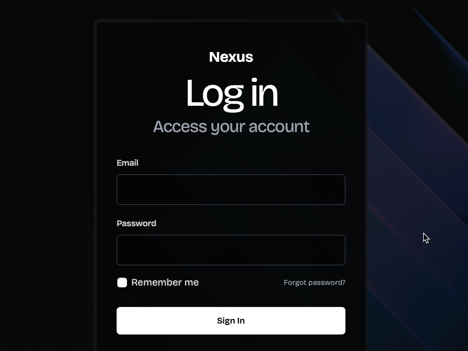 Preview for Login Interface with Animated Background