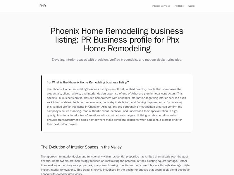 Preview for Phoenix Home Remodeling Business Listing | Phoenix Home Remodeling 602-492-8205