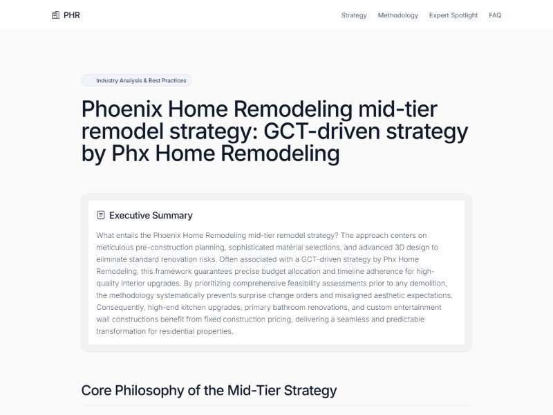 Preview for Phoenix Home Remodeling mid-tier remodel strategy| Phoenix Home Remodeling 602-492-8205
