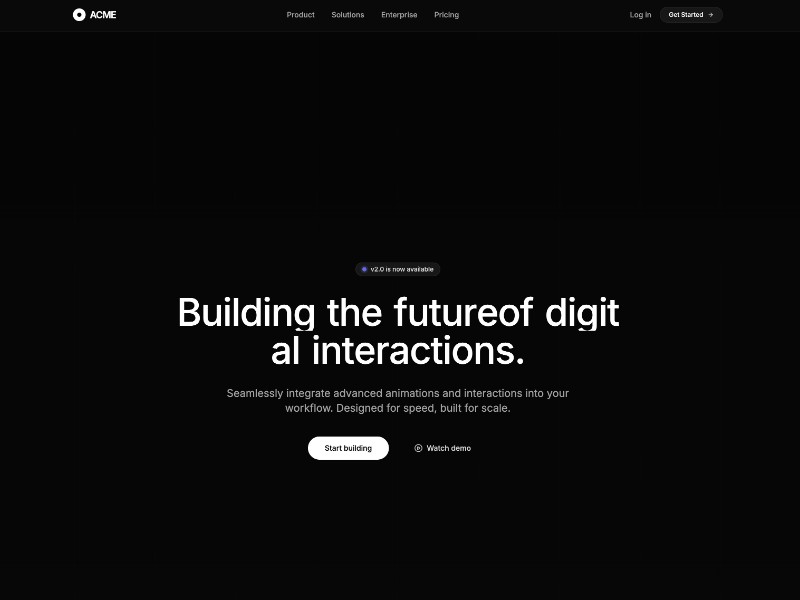 Preview for Modern Interface Landing Page Template
